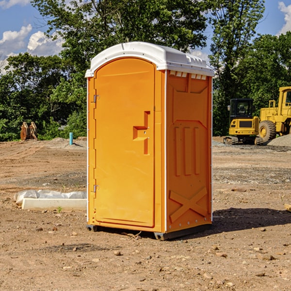 how often are the portable restrooms cleaned and serviced during a rental period in Meadow Utah